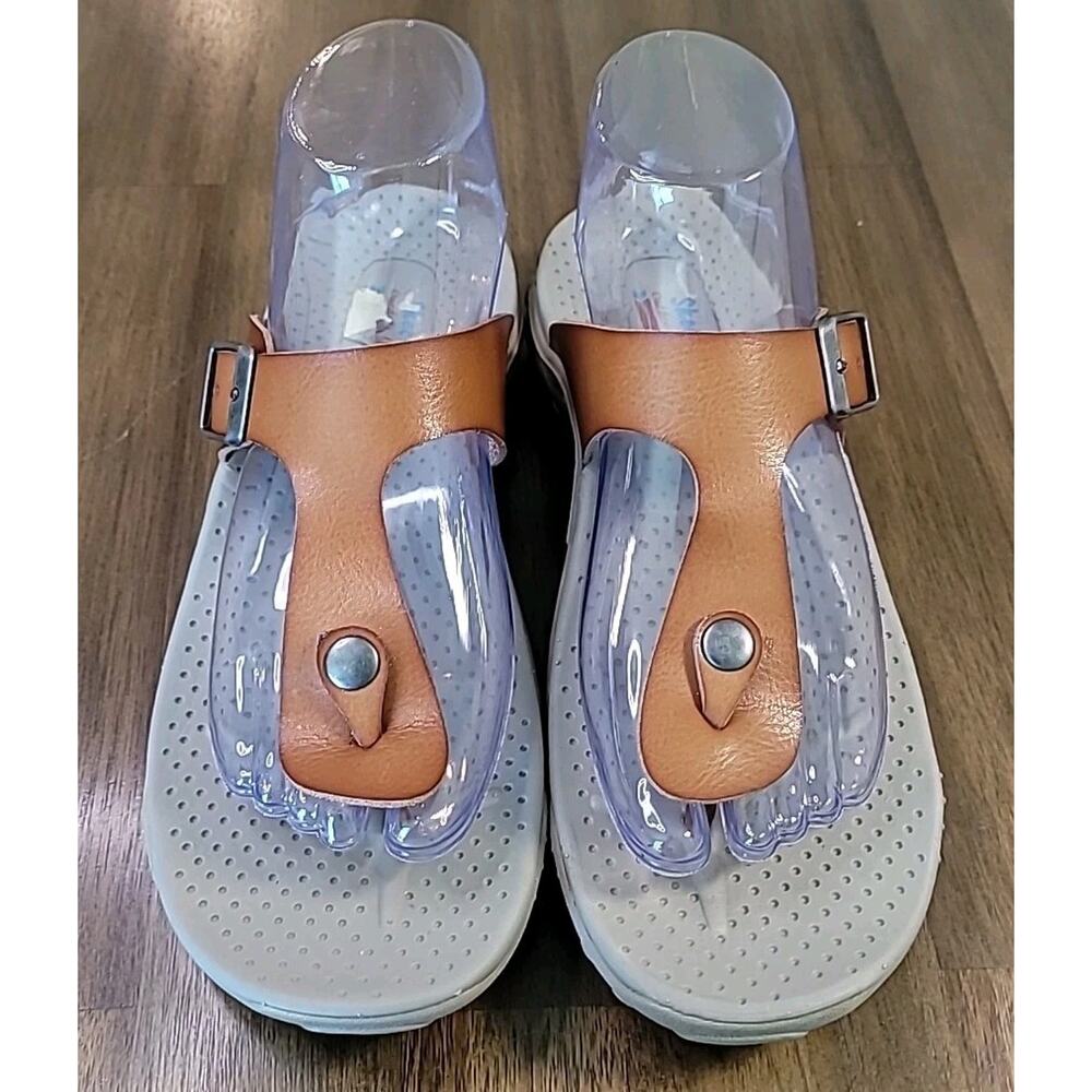 Skechers T-Strap Outdoor Sandals Brown Women’s Size 8 Adjustable GUC